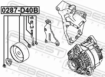 FEBEST ROLKA PROWADZĄCA PASKA 0287-D40B 