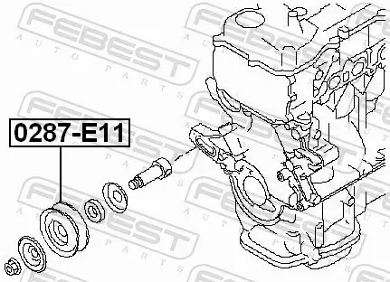 FEBEST ROLKA PROWADZĄCA PASKA 0287-E11 