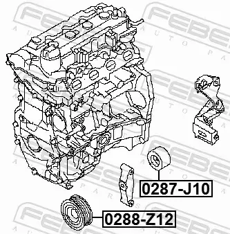 FEBEST ROLKA PROWADZĄCA PASKA 0287-J10 