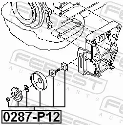 FEBEST ROLKA PROWADZĄCA PASKA 0287-P12 