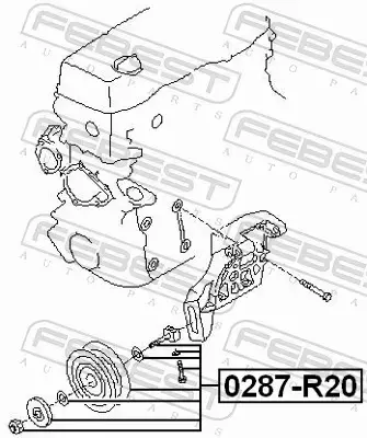 FEBEST ROLKA PROWADZĄCA PASKA 0287-R20 