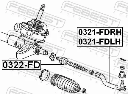 FEBEST KOŃCÓWKA DRĄŻKA 0321-FDLH 