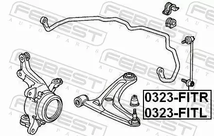 FEBEST ŁĄCZNIK STABILIZATORA 0323-FITL 