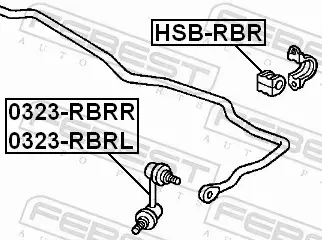 FEBEST ŁĄCZNIK STABILIZATORA 0323-RBRR 