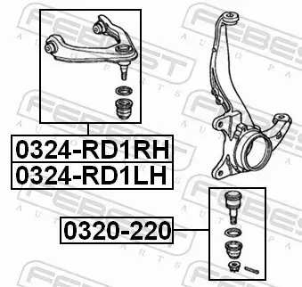 FEBEST WAHACZ ZAWIESZENIA 0324-RD1RH 