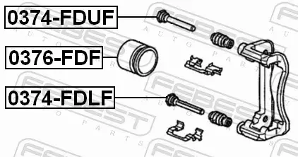 FEBEST PROWADNICE ZACISKU HAMULCOWEGO 0374-FDUF 