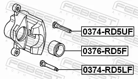 FEBEST PROWADNICE ZACISKU HAMULCOWEGO 0374-RD5UF 