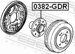 FEBEST PIASTA KOŁA 0382-GDR 