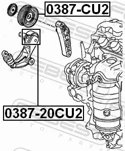 FEBEST ROLKA PROWADZĄCA PASKA 0387-20CU2 