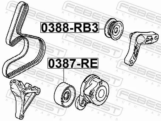 FEBEST ROLKA NAPINACZA 0387-RE 