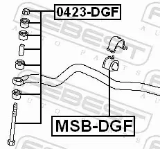 FEBEST ŁĄCZNIK STABILIZATORA 0423-DGF 