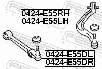 FEBEST WAHACZ ZAWIESZENIA 0424-E55RH 