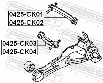 FEBEST WAHACZ ZAWIESZENIA 0425-CK04 