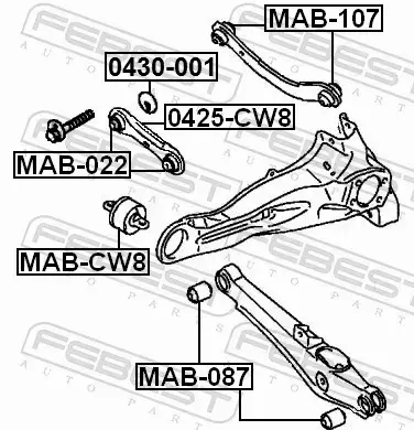 FEBEST WAHACZ ZAWIESZENIA 0425-CW8 