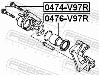 FEBEST PROWADNICE ZACISKU HAMULCOWEGO 0474-V97R 