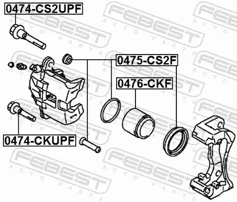 FEBEST ZESTAW NAPRAWCZY ZACISKU 0475-CS2F 