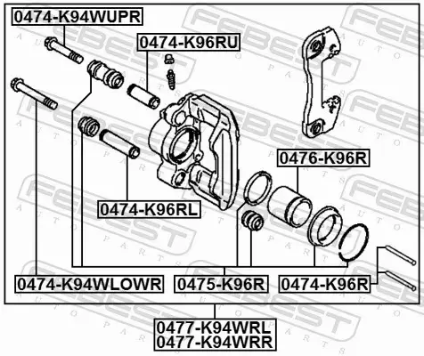 FEBEST ZESTAW NAPRAWCZY ZACISKU 0475-K96R 