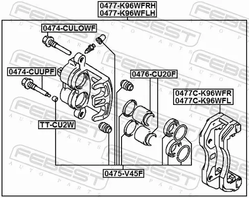 FEBEST ZESTAW NAPRAWCZY ZACISKU 0475-V45F 