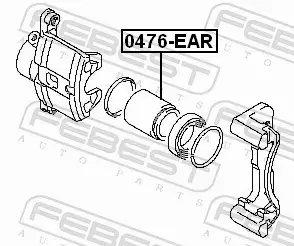 FEBEST TŁOCZEK ZACISKU HAMULCOWEGO 0476-EAR 