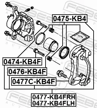 FEBEST ZACISK HAMULCOWY 0477-KB4FRH 