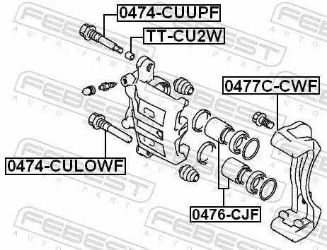 FEBEST JARZMO ZACISKU HAM 0477C-CWF 