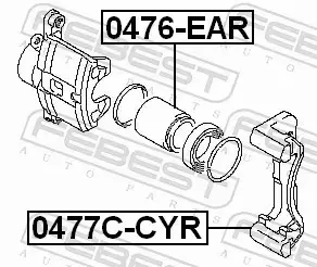 FEBEST JARZMO ZACISKU HAM 0477C-CYR 