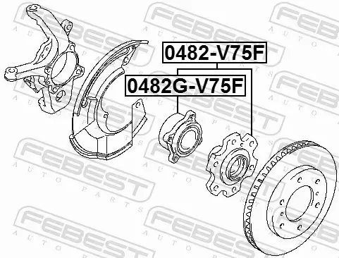 FEBEST PIASTA KOŁA 0482G-V75F 