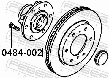 FEBEST SZPILKA KOŁA PIASTY 0484-002 