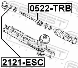 FEBEST DRĄŻEK KIEROWNICZY 0522-TRB 