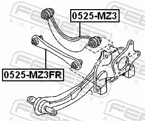 FEBEST WAHACZ ZAWIESZENIA 0525-MZ3FR 