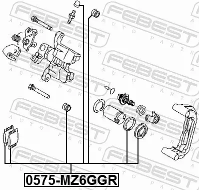 FEBEST ZESTAW NAPRAWCZY ZACISKU 0575-MZ6GGR 