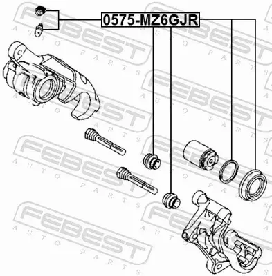 FEBEST ZESTAW NAPRAWCZY ZACISKU 0575-MZ6GJR 