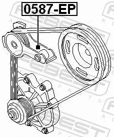 FEBEST ROLKA NAPINACZA 0587-EP 