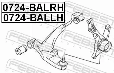 FEBEST WAHACZ ZAWIESZENIA 0724-BALLH 