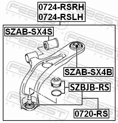 FEBEST WAHACZ ZAWIESZENIA 0724-RSLH 