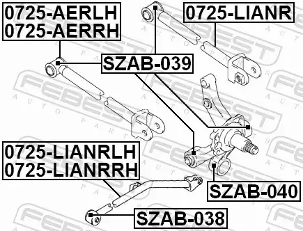 FEBEST WAHACZ ZAWIESZENIA 0725-AERLH 