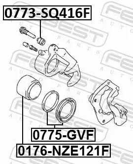 FEBEST ZESTAW NAPRAWCZY ZACISKU 0775-GVF 