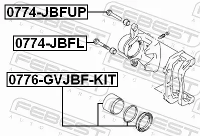 FEBEST TŁOCZEK ZACISKU HAMULCOWEGO 0776-GVJBF-KIT 