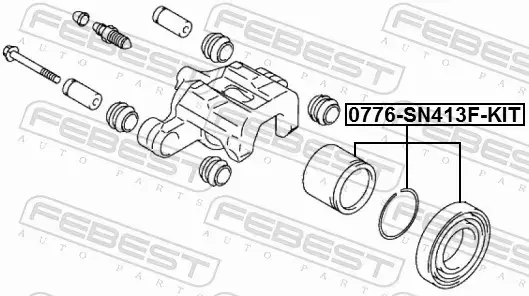 FEBEST TŁOCZEK ZACISKU HAMULCOWEGO 0776-SN413F-KIT 