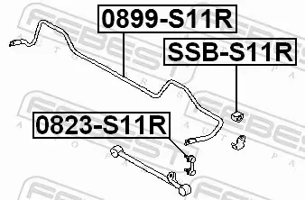 FEBEST ŁĄCZNIK STABILIZATORA 0823-S11R 