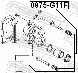 FEBEST ZESTAW NAPRAWCZY ZACISKU 0875-G11F 