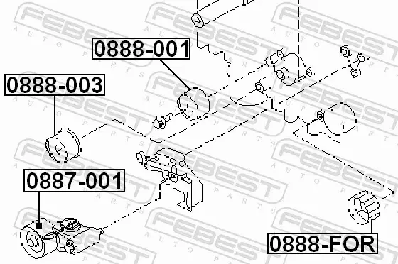 FEBEST ROLKA NAPINACZA 0887-001 