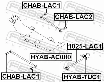 FEBEST WAHACZ ZAWIESZENIA 1025-LAC1 