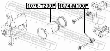 FEBEST PROWADNICE ZACISKU HAMULCOWEGO 1074-M100F 