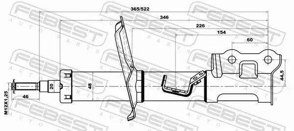 FEBEST AMORTYZATOR ZAWIESZENIA 12110-002FL 