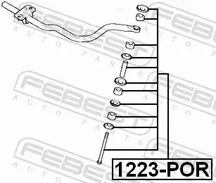 FEBEST ŁĄCZNIK STABILIZATORA 1223-POR 