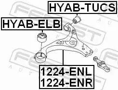 FEBEST WAHACZ ZAWIESZENIA 1224-ENL 