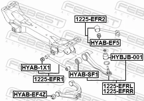 FEBEST WAHACZ ZAWIESZENIA 1225-EFR2 