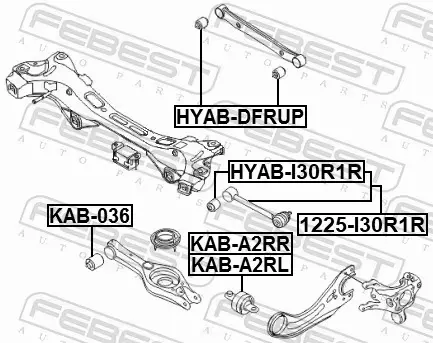 FEBEST WAHACZ ZAWIESZENIA 1225-I30R1R 