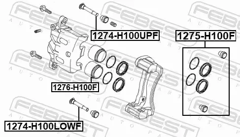 FEBEST PROWADNICE ZACISKU HAMULCOWEGO 1274-H100LOWF 